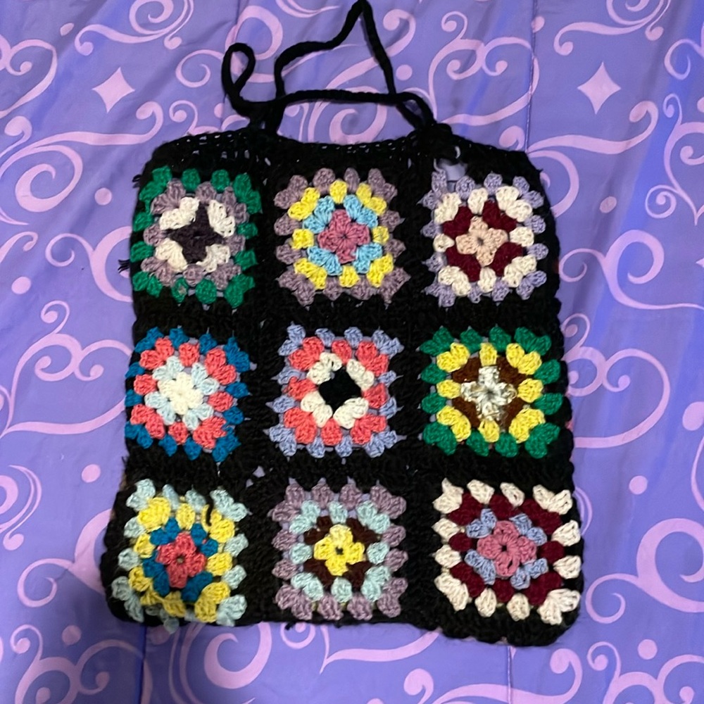 Handmade quilted bag with lining. Purchased from HerPonyTheLabel.